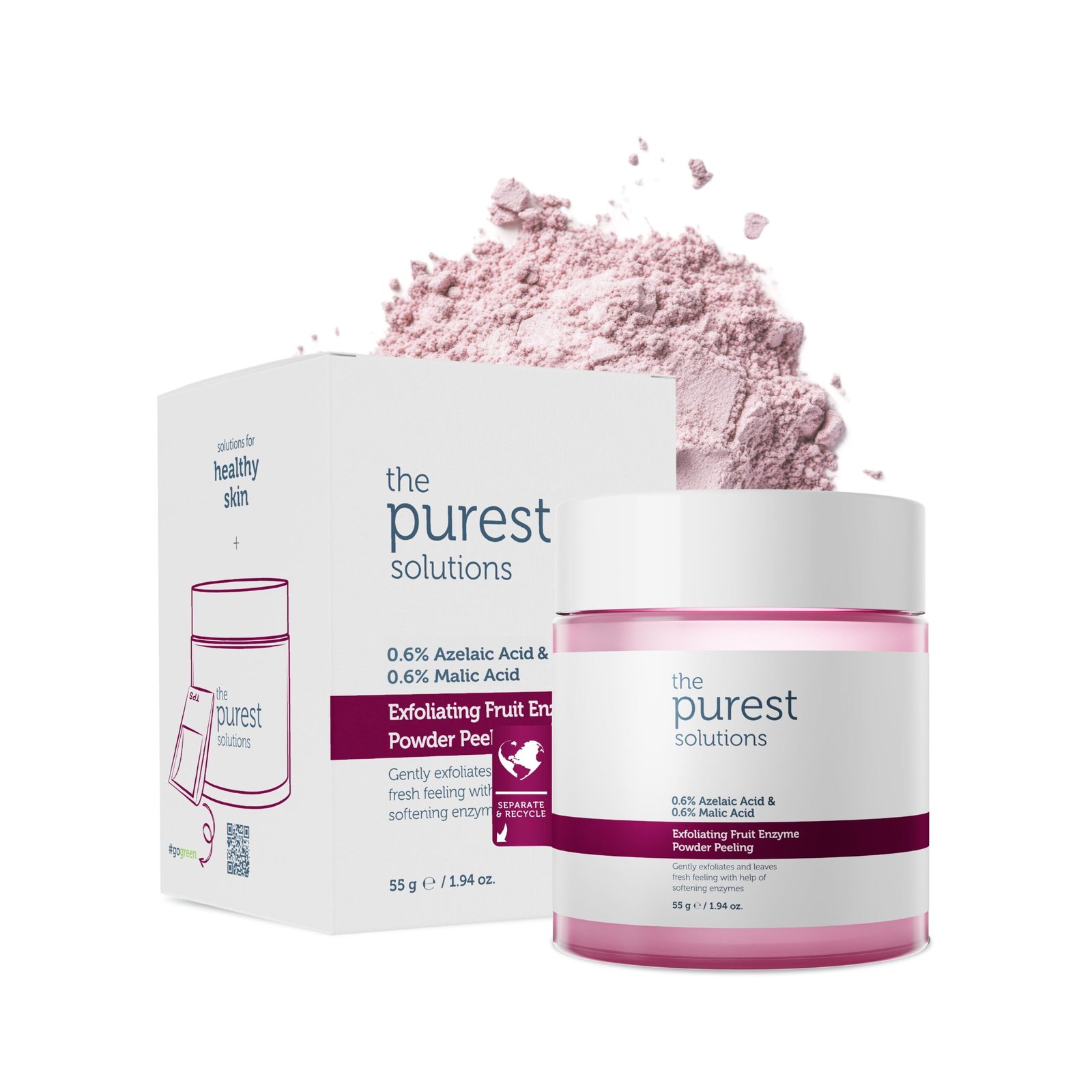 ExfoliatingFruitEnzymePowderPeeling-Kare1-1.jpg The Purest Solutions Red Powder Peeling Cleanser Purifying 55 Gr – Image 1