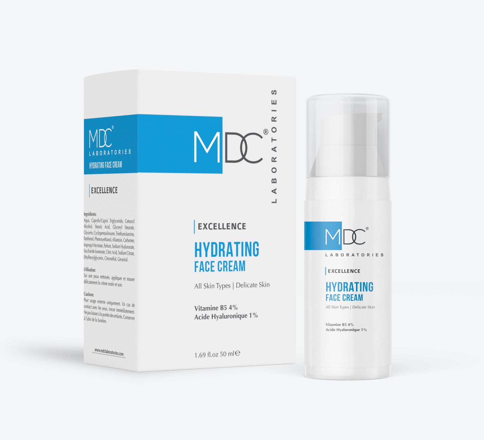 Hydrating Face Cream MDC Excellence Crème Hydratante Visage 50mL – Image 1