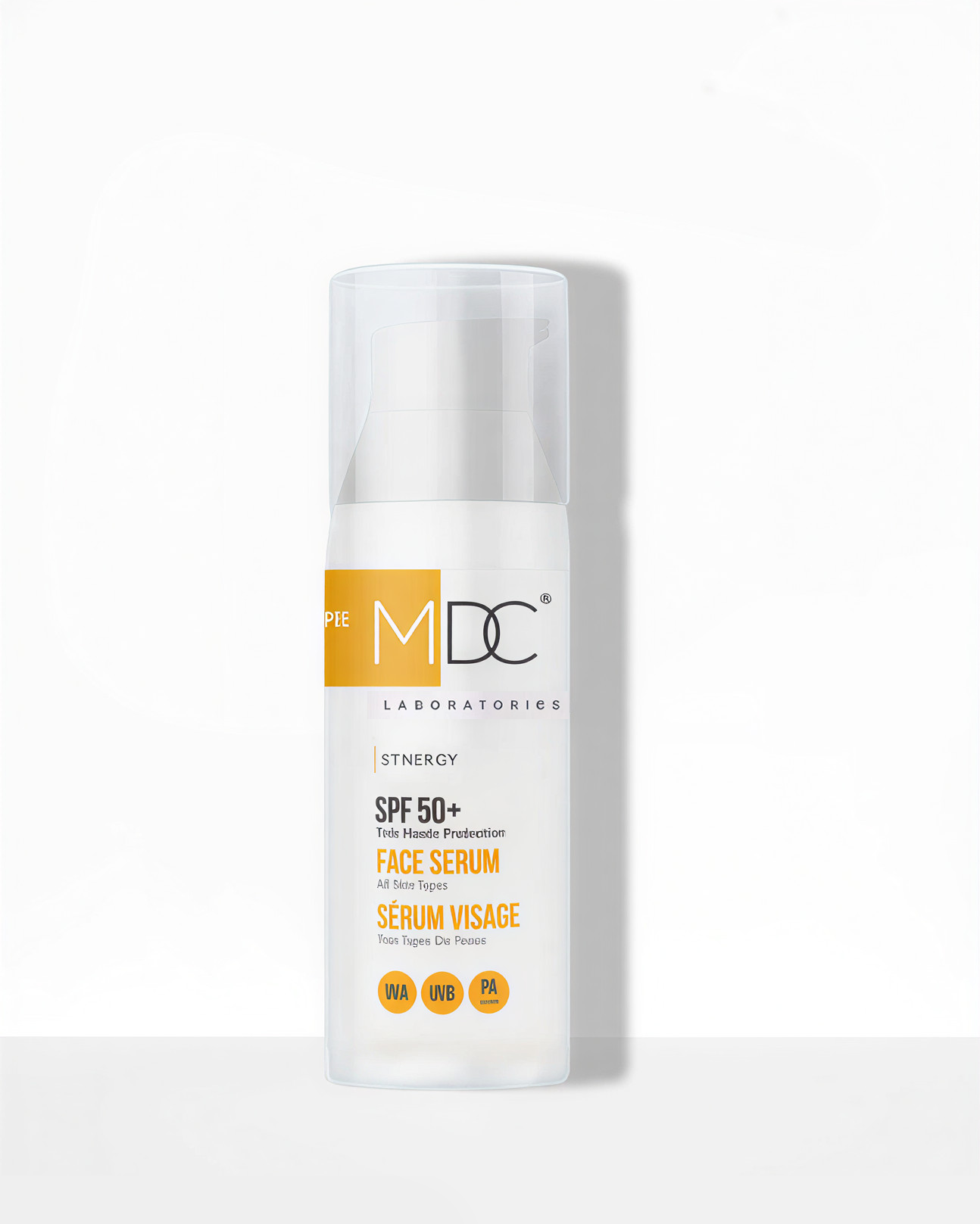 SPF_Face_Serum_e98c7a2b-16b8-475f-9697-6a87bb0f8a08-1.png MDC Synergy ECRAN SOLAIRE SPF50 + SERUM VISAGE 50ml – Image 1