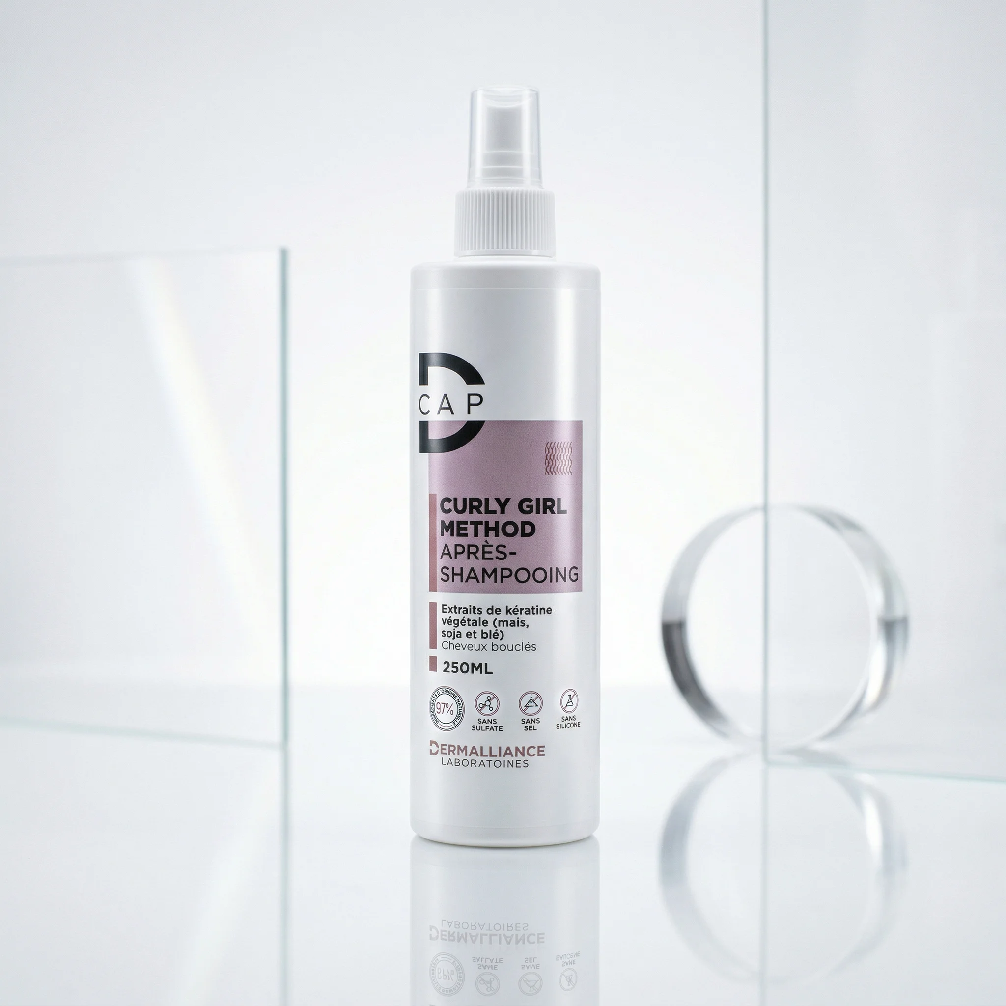 produit-1775642481824.webp D‑CAP Après-Shampooing Sans Rinçage Curly Girl Method 250ml – Image 1