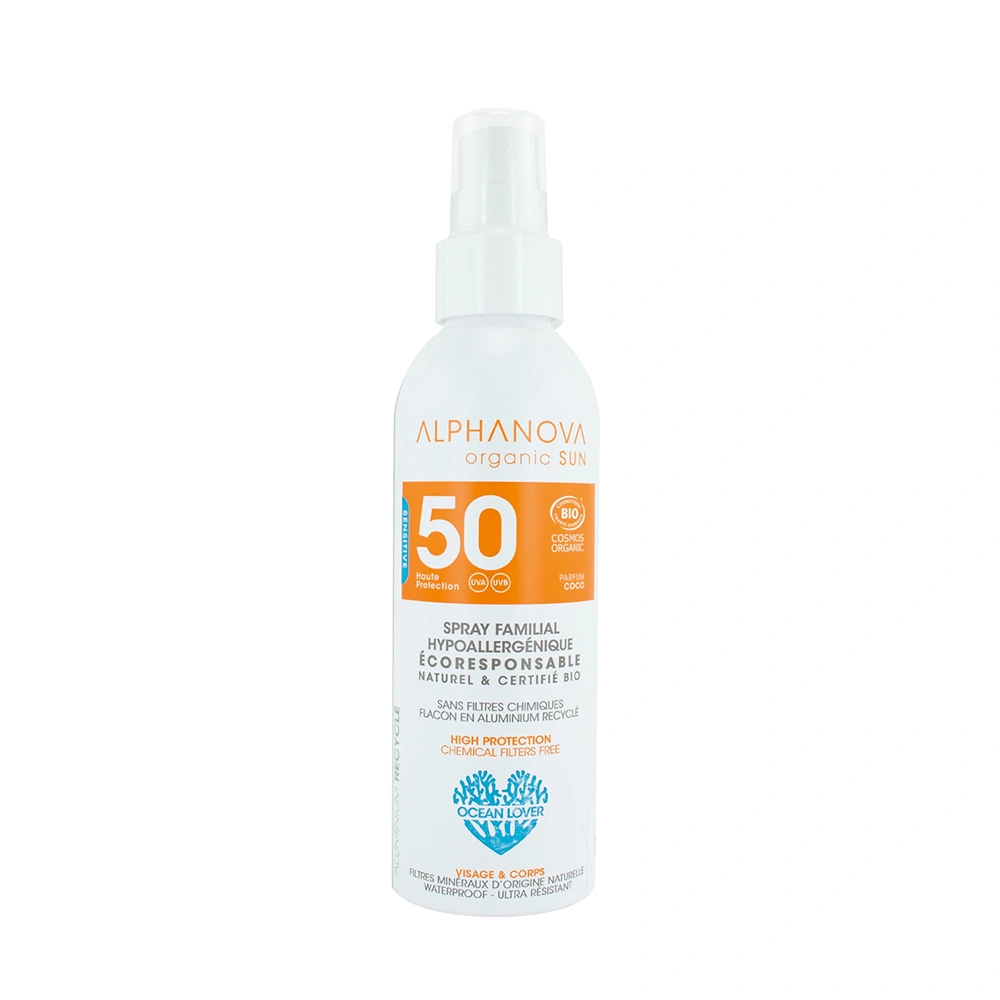 spray-solaire-ecologique.webp Alphanova Spray solaire familial - sensitive 150G – Image 1