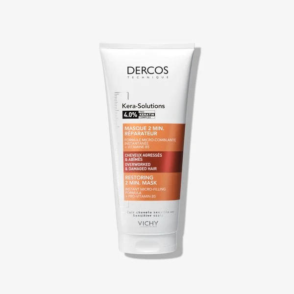 VICHY_DERCOS_KERA-SOLUTIONS_MASQUE_2MIN_REPARATEUR VICHY DERCOS MASQUE RÉPARATEUR 2 MIN KERA-SOLUTIONS - CHEVEUX ABÎMÉS 200ML – Image 1
