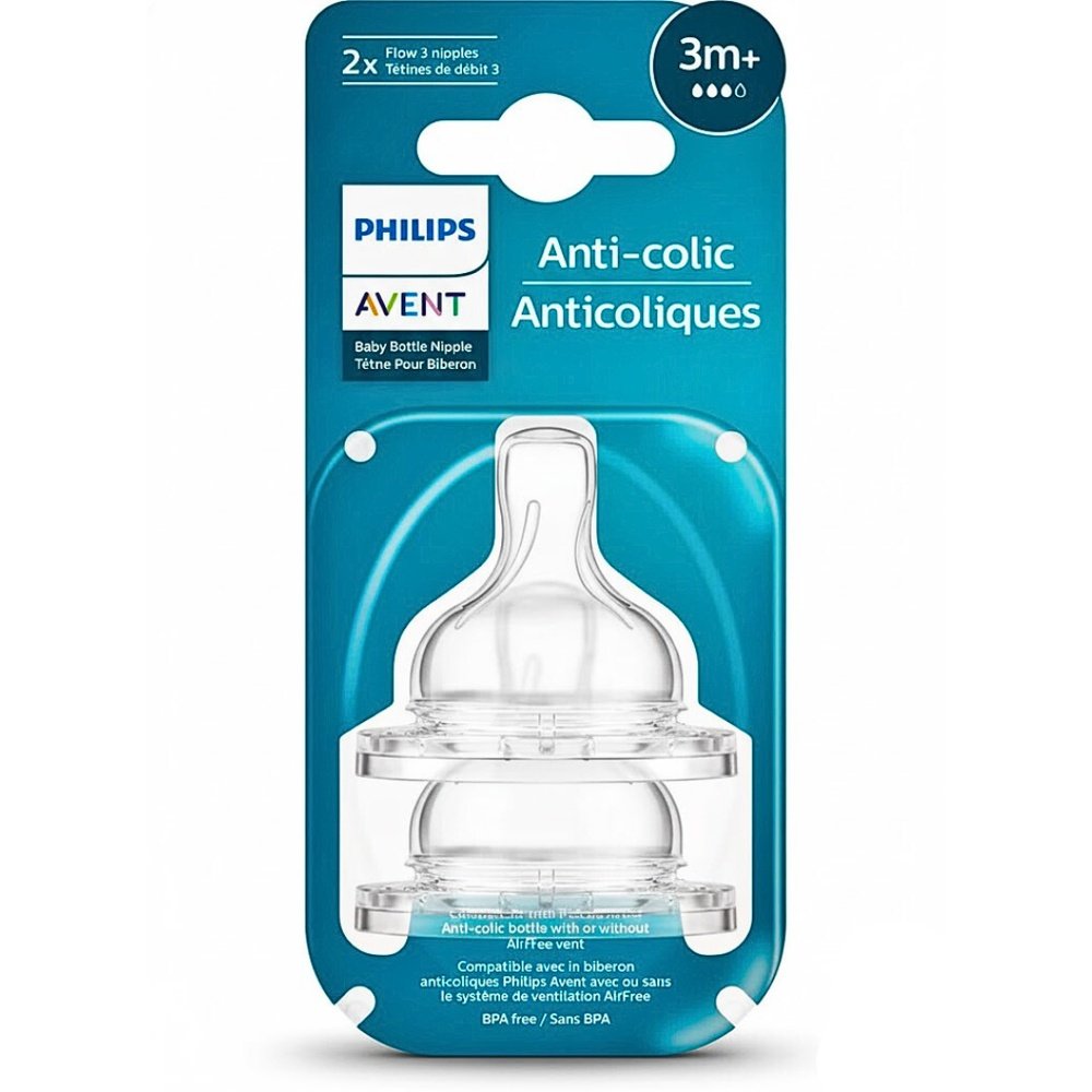 avent-tetine-anti-colic-flow3-3m-reference-scy763-02 AVENT – Tetine Anti-Colic Flow3 +3m Reference – Image 1