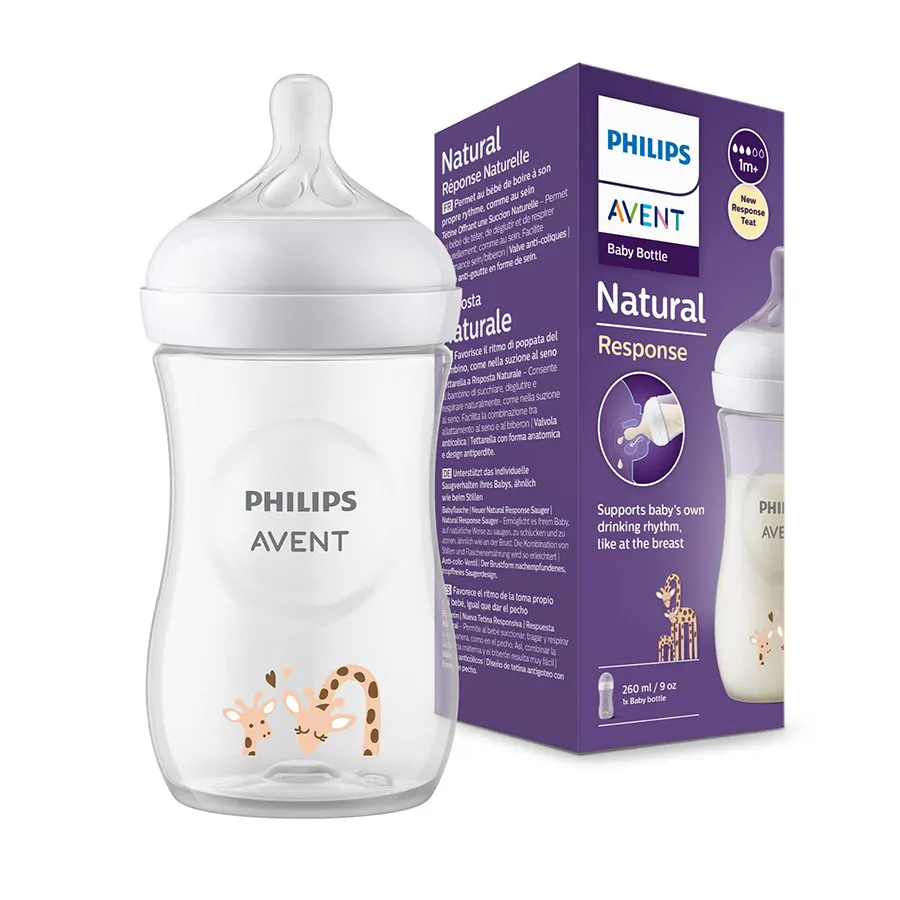 babyfive_0000s_0102_8720689012393 Philips Avent Biberon 260 ml giraf – Image 1