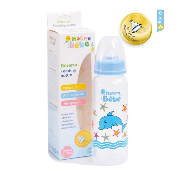 biberon-classic240 NOTRE BÉBÉ BIBERON bleu – Image 1