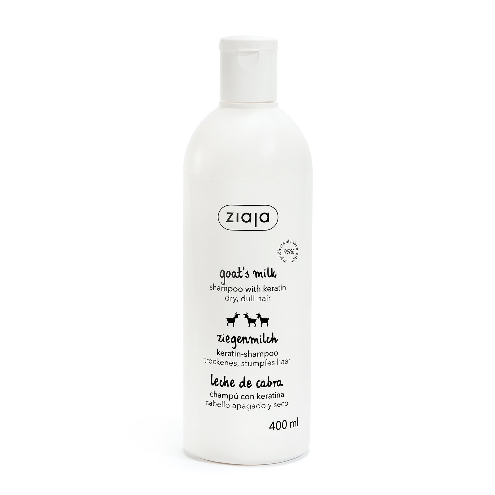 shampoo 2000x2000 (1) ZIAJA Goat's Milk shampooing à la keratine - 400 ml – Image 1